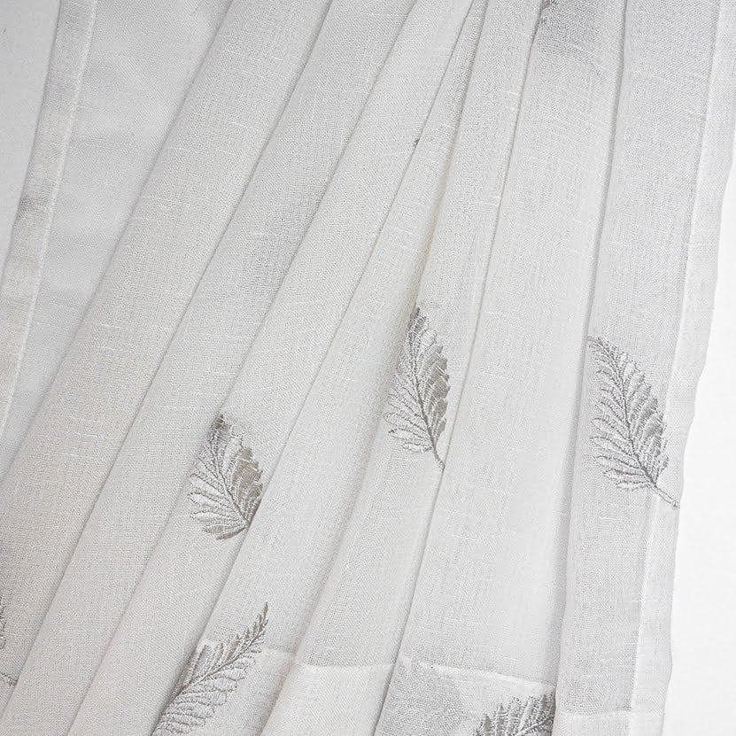 Visillo Bordado Hoja