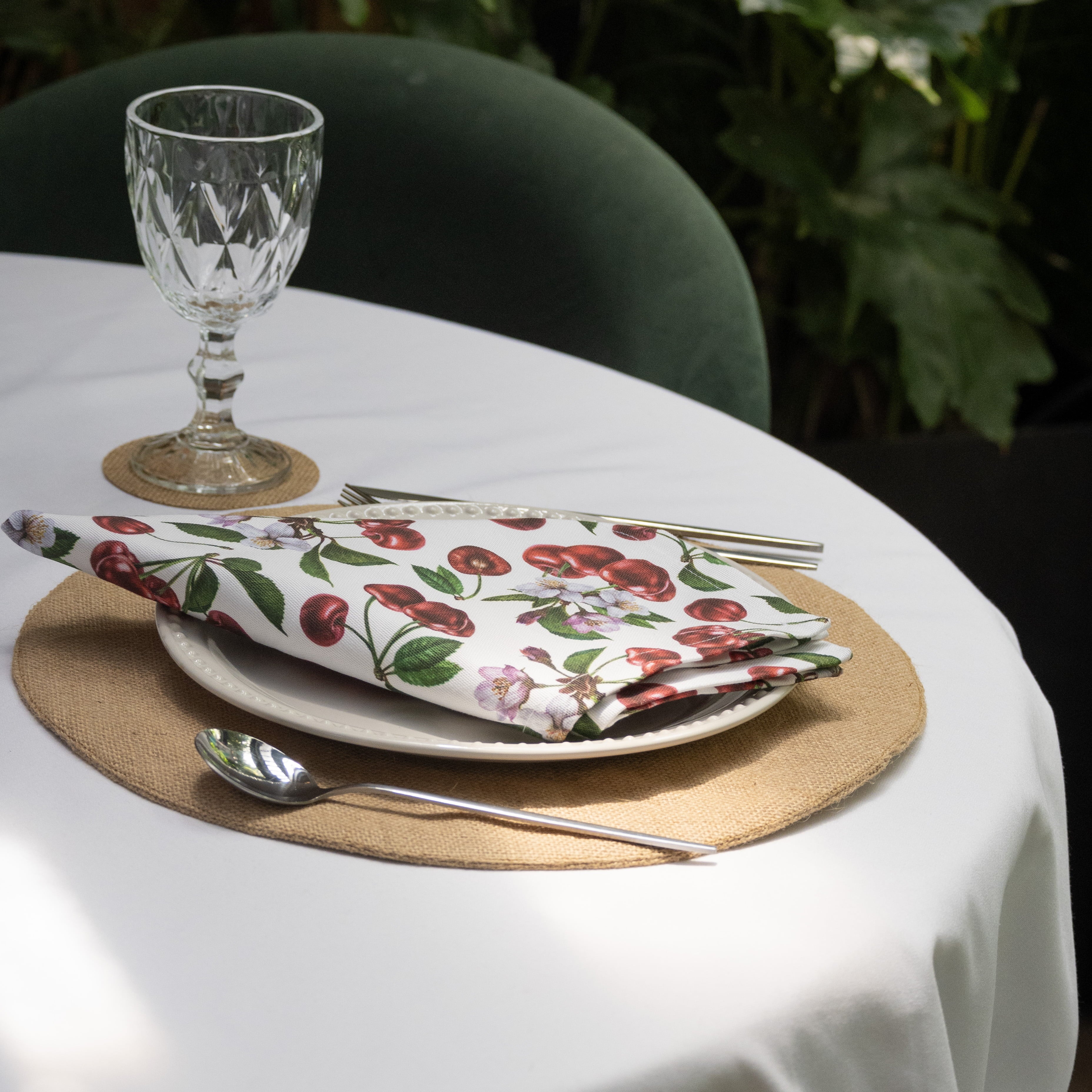 Mantel Individual Redondo Yute